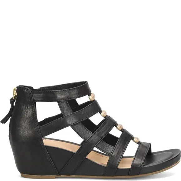Sofft Black Gladiator Wedge Sandals Rio II. SH161 - Picture 3 of 11